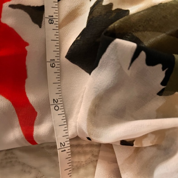 Calvin Klein leaves fabric print long sleeves blouse - Picture 4 of 6